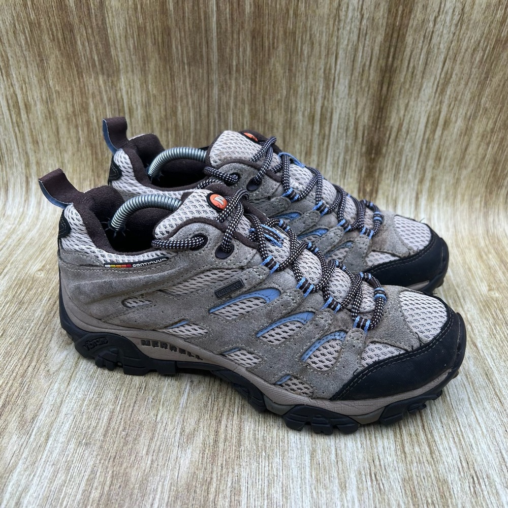 Merrell Moab Women's Size 7.5 Dusty Olive Suede Waterproof Hiking Shoes J88796
